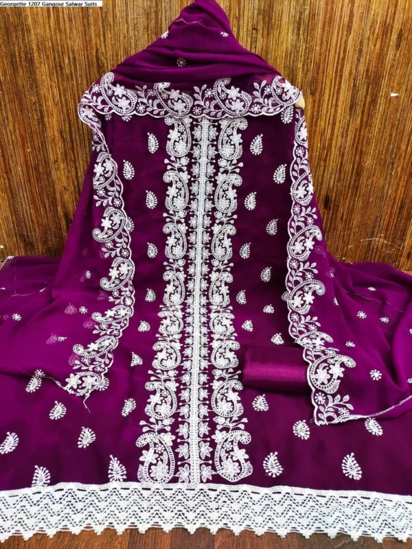 Embroidery Cotton Three Piece